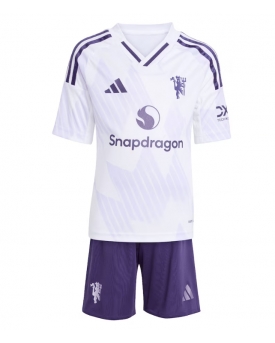 Manchester United Maglia Gara Trasferta Repliche 2025-26 Bambino Maniche Corte